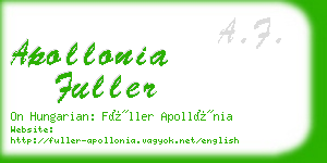 apollonia fuller business card